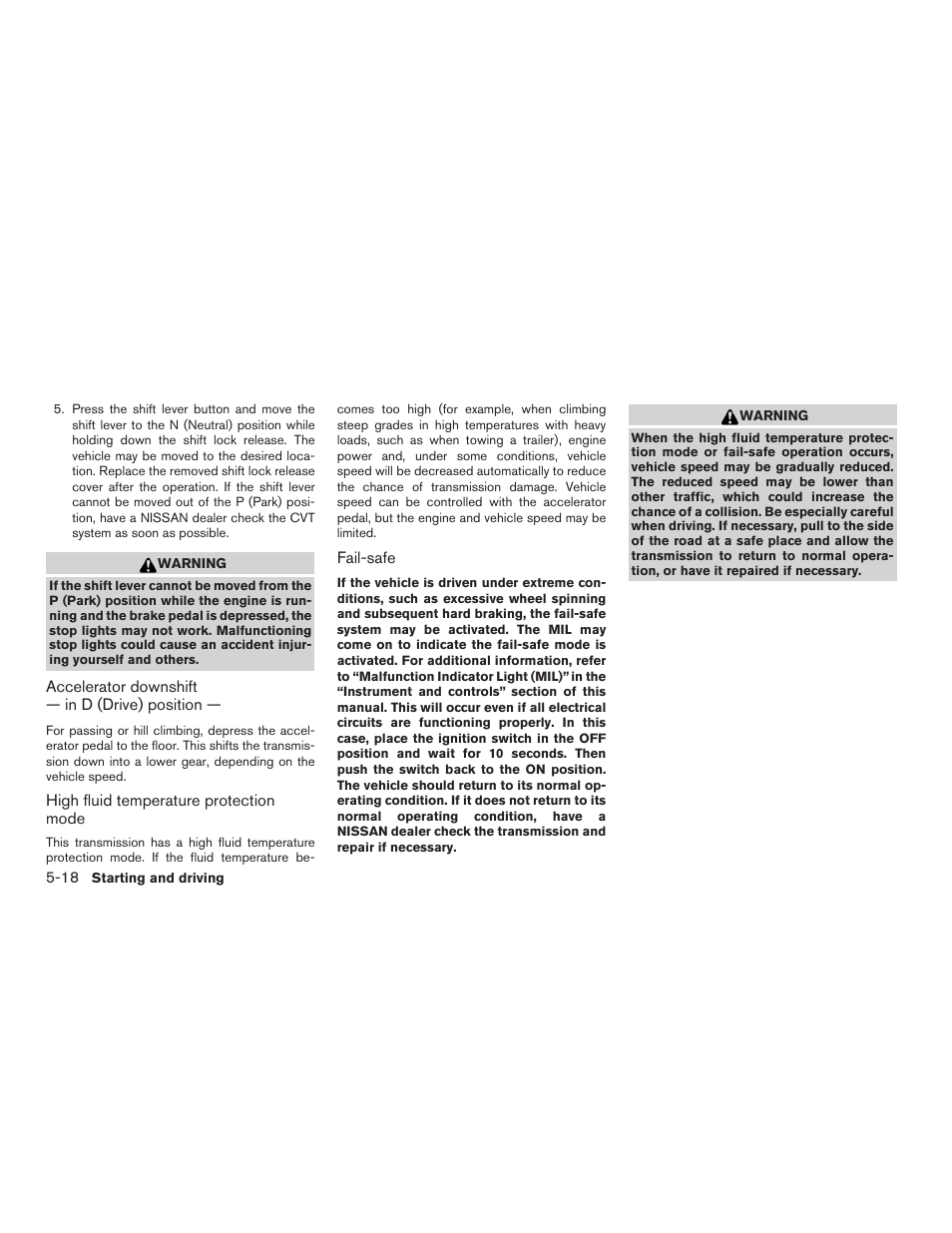 NISSAN 2015 Murano - Owner's Manual User Manual | Page 263 / 418