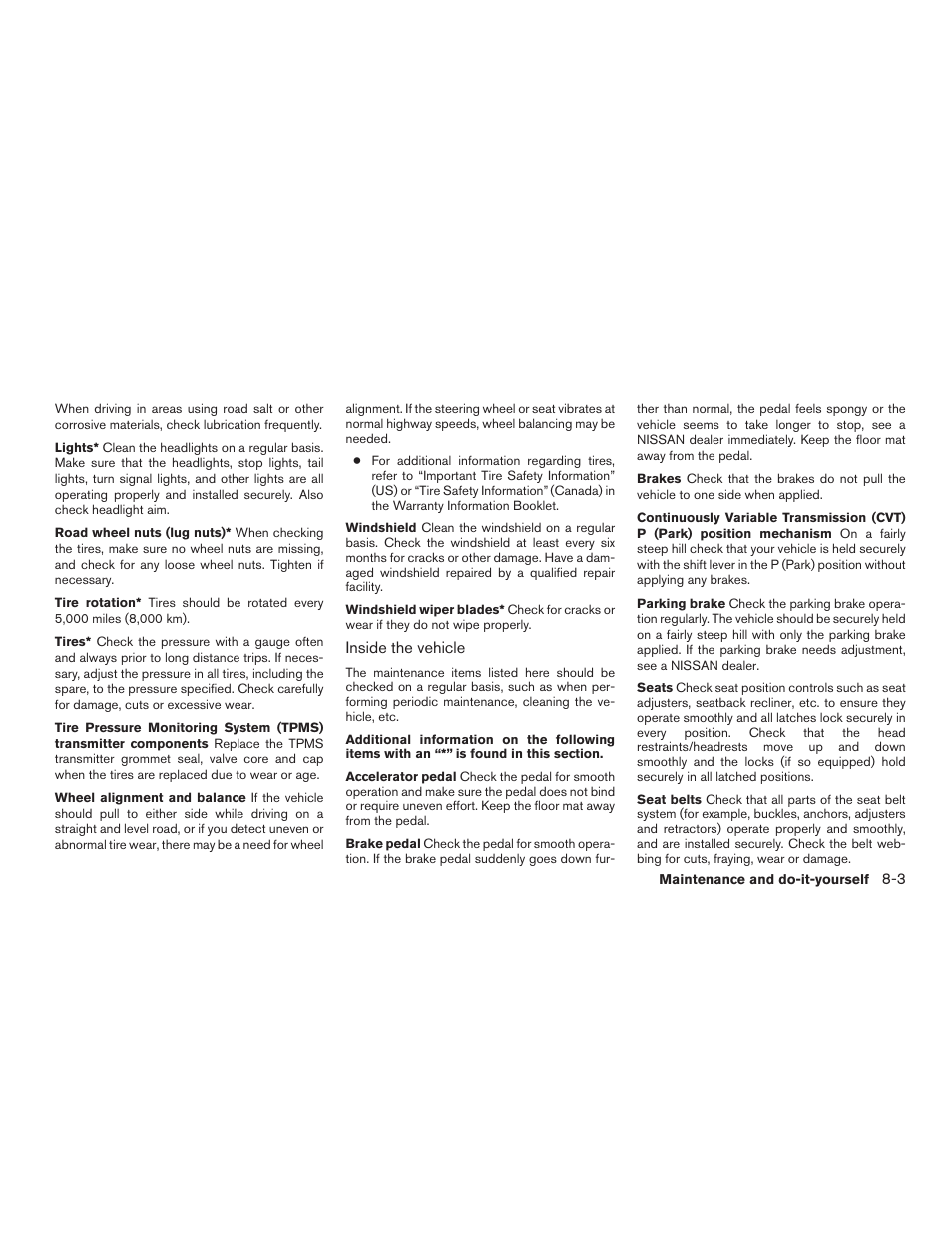 NISSAN 2015 Murano - Owner's Manual User Manual | Page 342 / 418