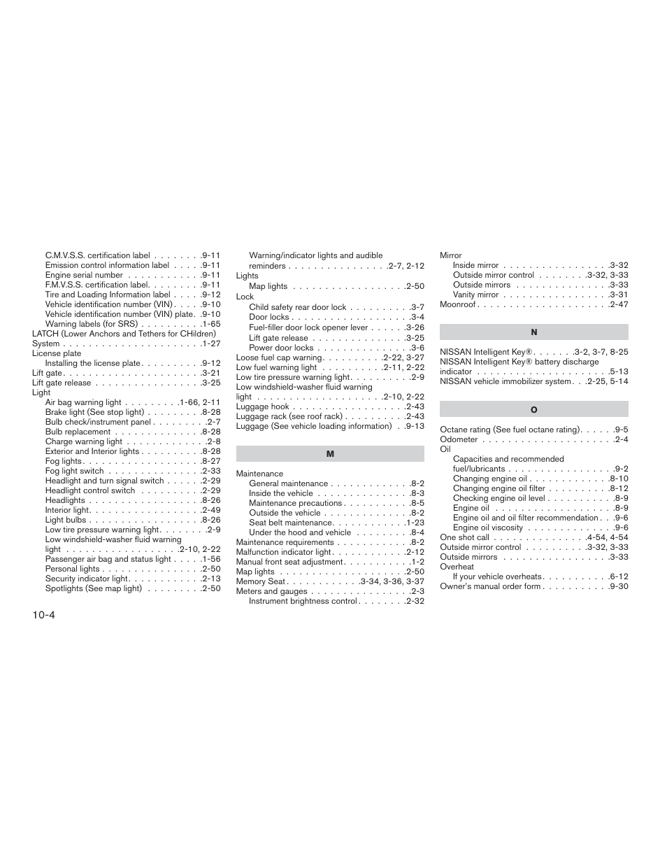 NISSAN 2015 Murano - Owner's Manual User Manual | Page 413 / 418