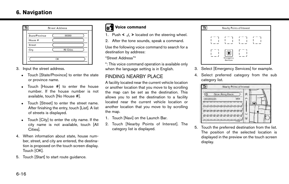 Finding nearby place -16, Navigation | NISSAN 2015 Murano - Navigation System Owner's Manual User Manual | Page 100 / 203