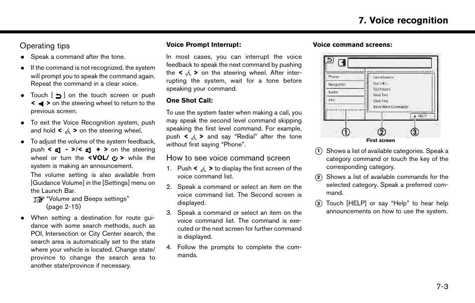Voice recognition | NISSAN 2015 Murano - Navigation System Owner's Manual User Manual | Page 155 / 203