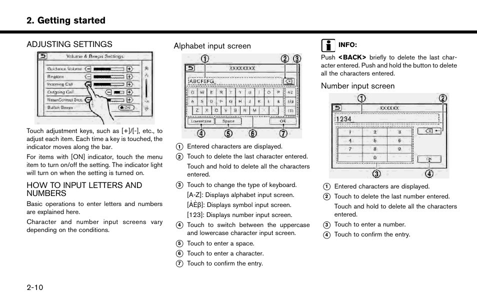 Getting started | NISSAN 2015 Murano - Navigation System Owner's Manual User Manual | Page 22 / 203
