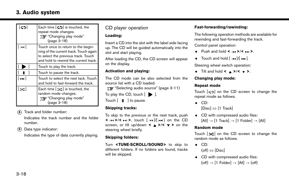 Audio system | NISSAN 2015 Murano - Navigation System Owner's Manual User Manual | Page 48 / 203