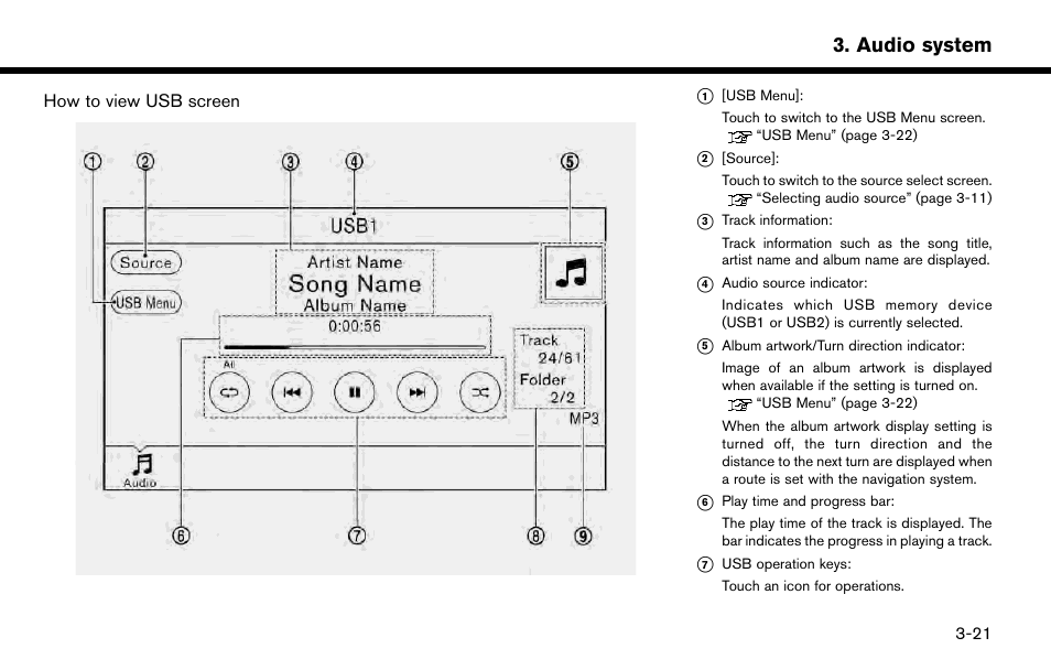 Audio system | NISSAN 2015 Murano - Navigation System Owner's Manual User Manual | Page 51 / 203