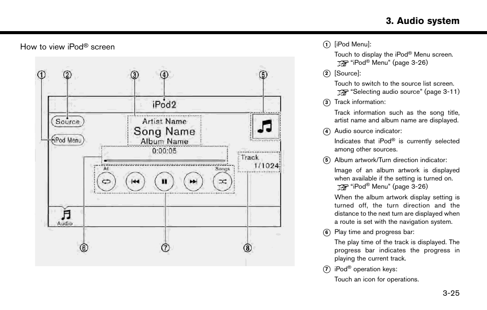 Audio system | NISSAN 2015 Murano - Navigation System Owner's Manual User Manual | Page 55 / 203