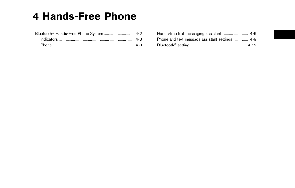 Hands-free phone, 4 hands-free phone | NISSAN 2015 Murano - Navigation System Owner's Manual User Manual | Page 63 / 203