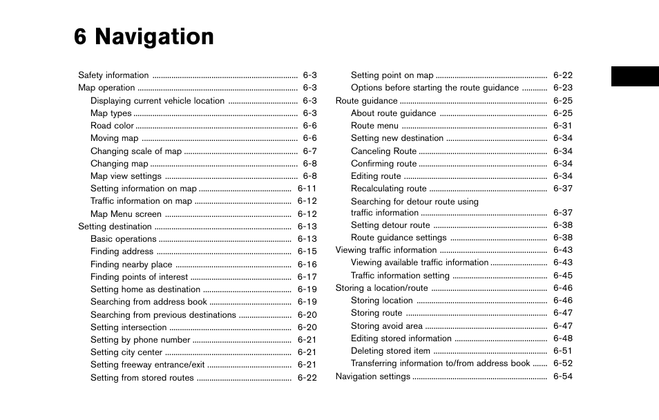 Navigation, 6 navigation | NISSAN 2015 Murano - Navigation System Owner's Manual User Manual | Page 85 / 203