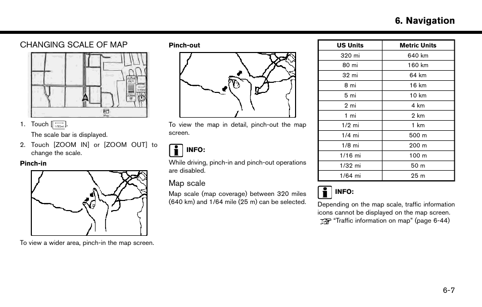 Changing scale of map -7, Navigation | NISSAN 2015 Murano - Navigation System Owner's Manual User Manual | Page 91 / 203
