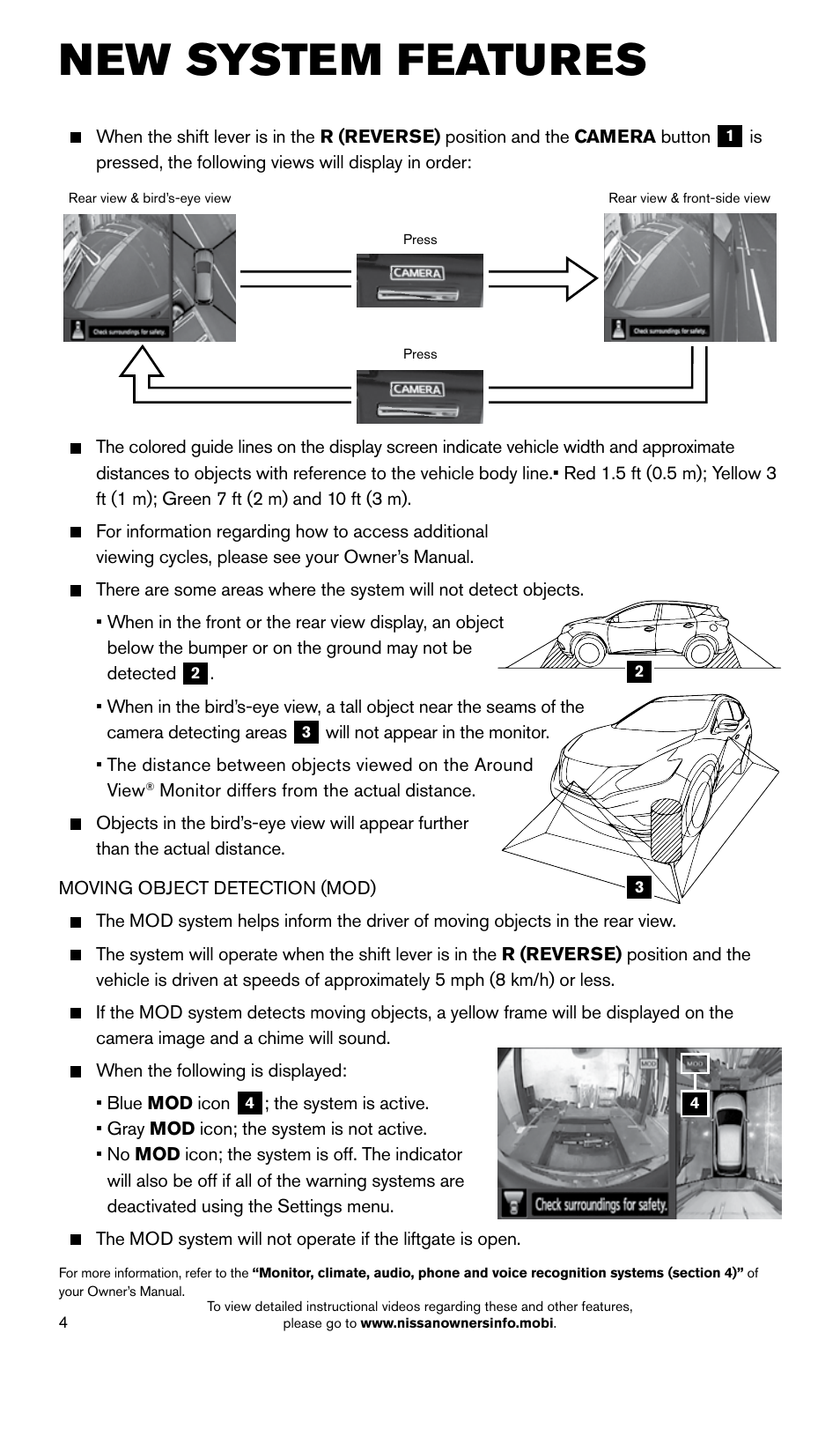 New system features | NISSAN 2015 Murano - Quick Reference Guide User Manual | Page 6 / 36