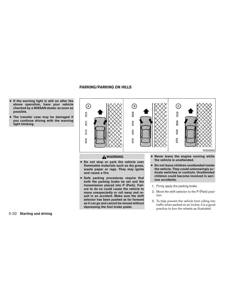 Parking/parking on hills -32 | NISSAN 2011 Pathfinder - Owner's Manual User Manual | Page 357 / 474