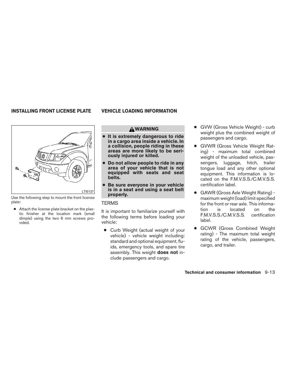 Terms -13 | NISSAN 2012 Pathfinder - Owner's Manual User Manual | Page 452 / 480