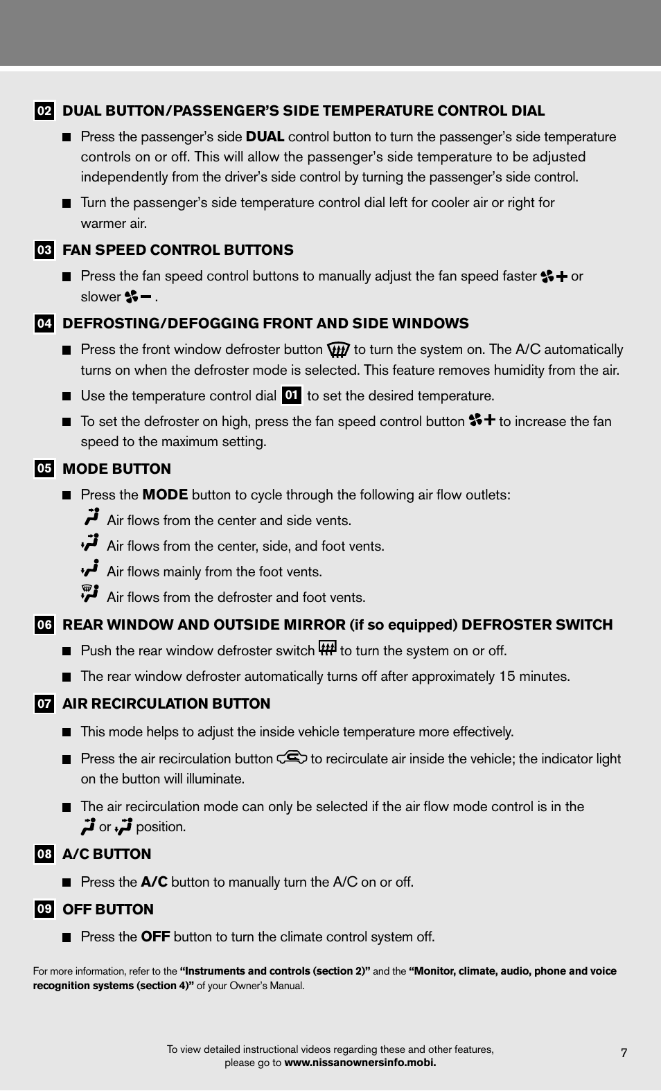 NISSAN 2012 Pathfinder - Quick Reference Guide User Manual | Page 9 / 20