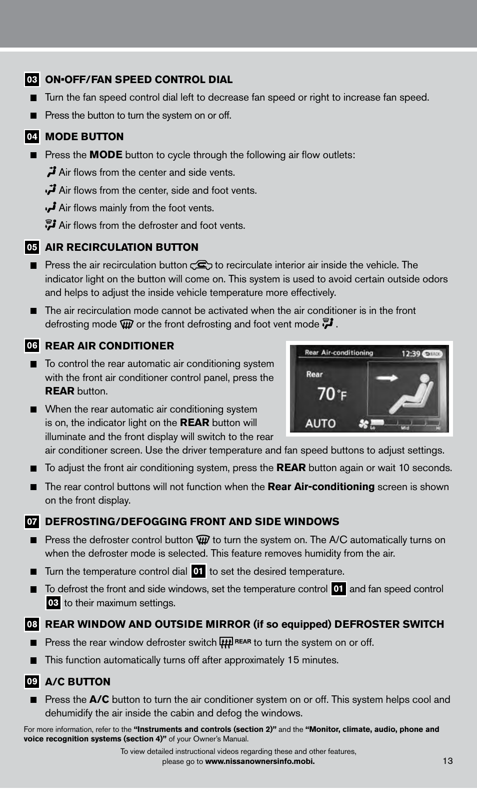 NISSAN 2013 Pathfinder - Quick Reference Guide User Manual | Page 15 / 28