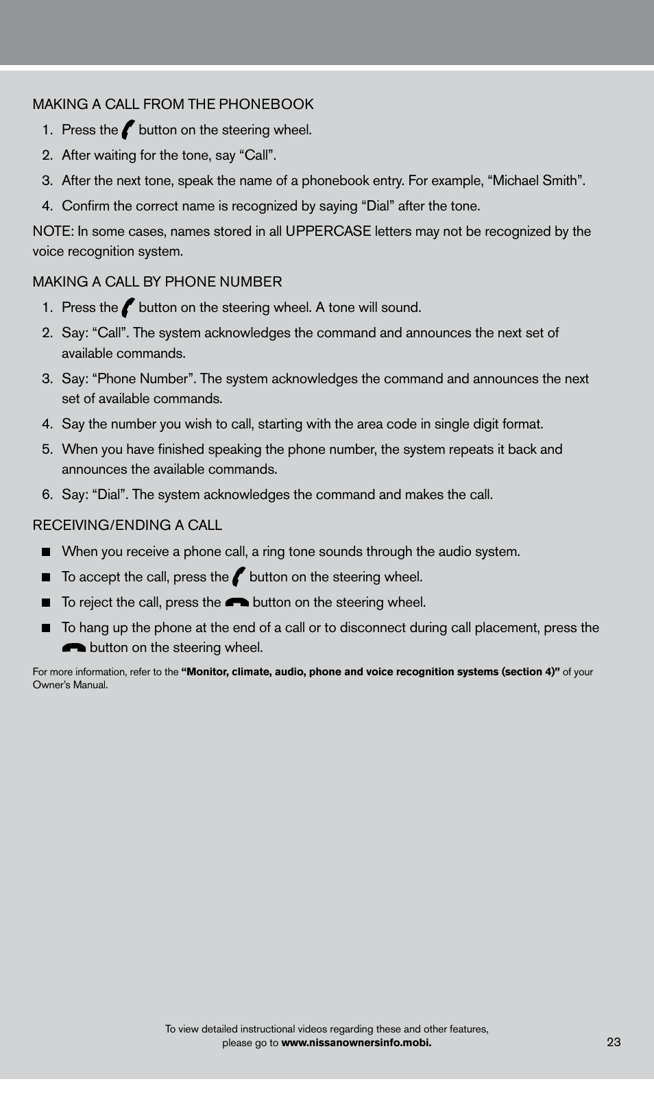NISSAN 2013 Pathfinder - Quick Reference Guide User Manual | Page 25 / 28