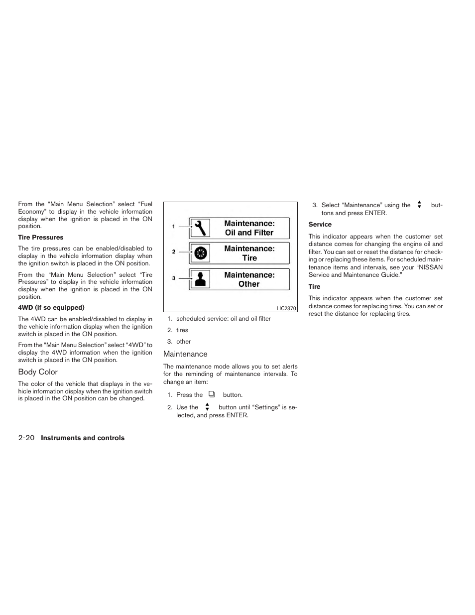 NISSAN 2014 Pathfinder - Owner's Manual User Manual | Page 107 / 492