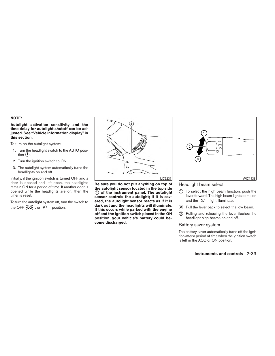 NISSAN 2014 Pathfinder - Owner's Manual User Manual | Page 120 / 492