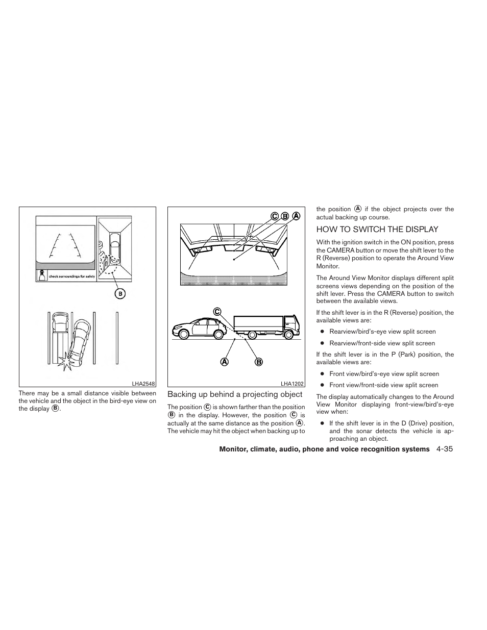 How to switch the display -35 | NISSAN 2014 Pathfinder - Owner's Manual User Manual | Page 226 / 492