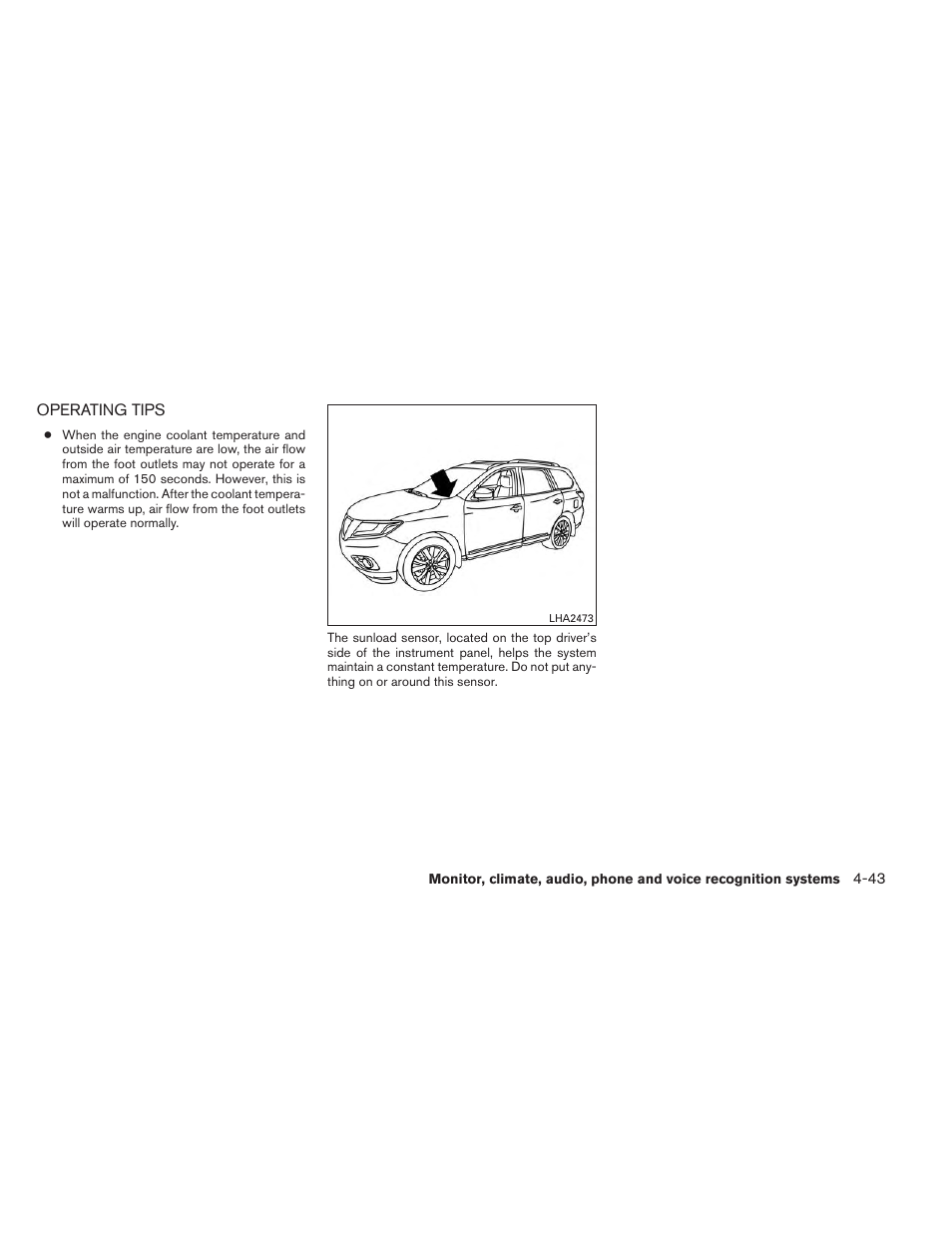 Operating tips -43 | NISSAN 2014 Pathfinder - Owner's Manual User Manual | Page 234 / 492