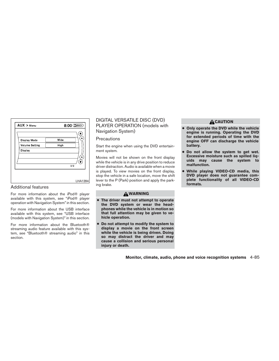 NISSAN 2014 Pathfinder - Owner's Manual User Manual | Page 276 / 492