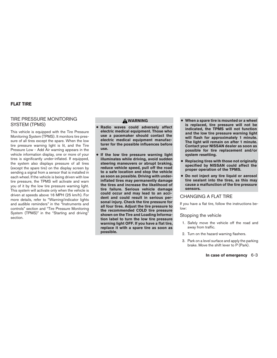Flat tire -3 | NISSAN 2014 Pathfinder - Owner's Manual User Manual | Page 390 / 492