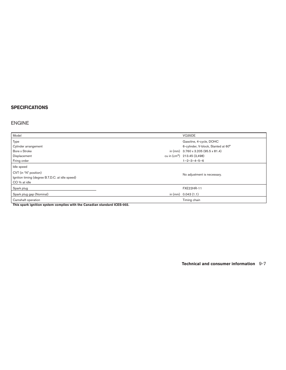 Specifications -7, Engine -7, Engine | Specifications | NISSAN 2014 Pathfinder - Owner's Manual User Manual | Page 458 / 492