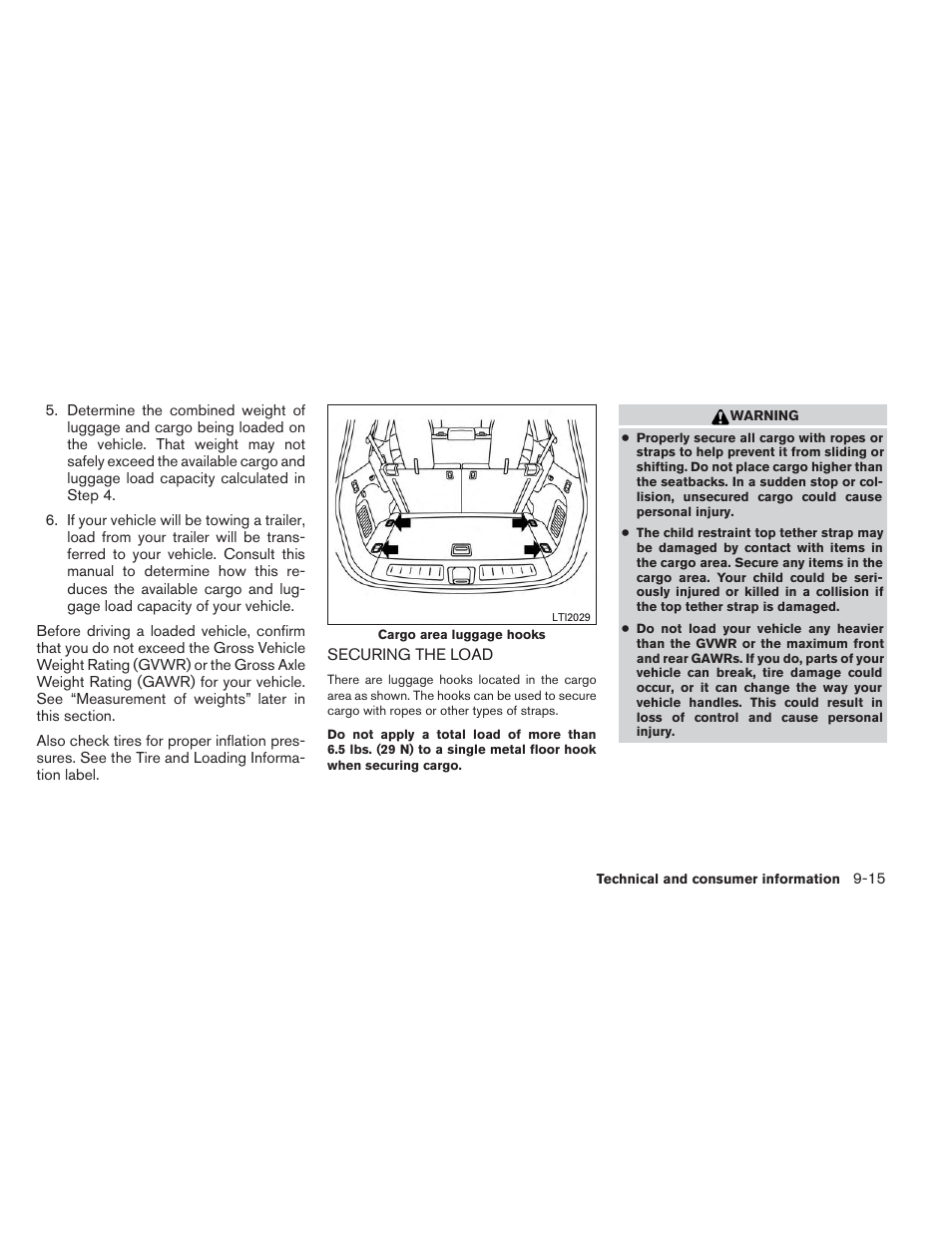 Securing the load -15 | NISSAN 2014 Pathfinder - Owner's Manual User Manual | Page 466 / 492