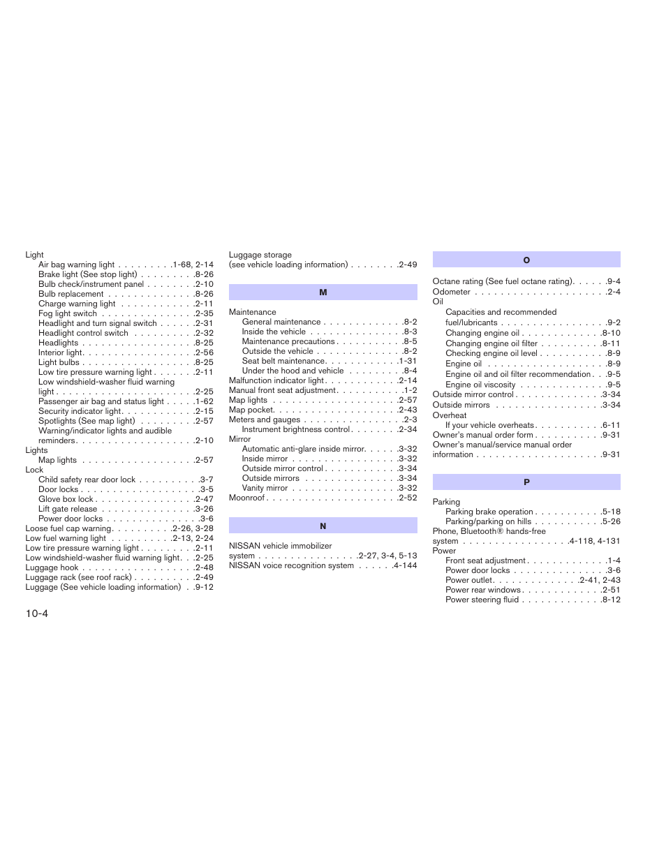 NISSAN 2014 Pathfinder - Owner's Manual User Manual | Page 487 / 492