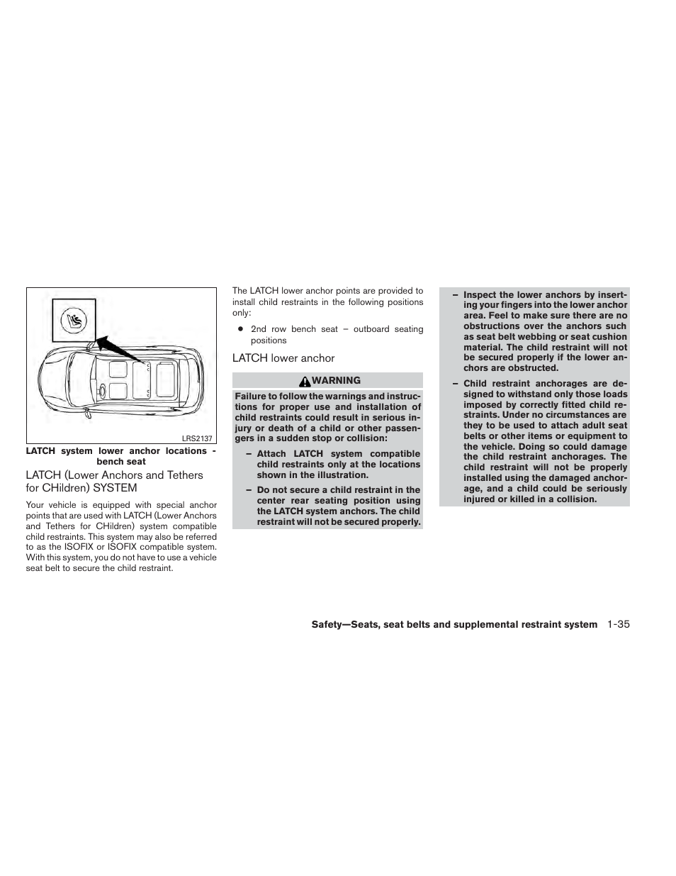 NISSAN 2014 Pathfinder - Owner's Manual User Manual | Page 52 / 492