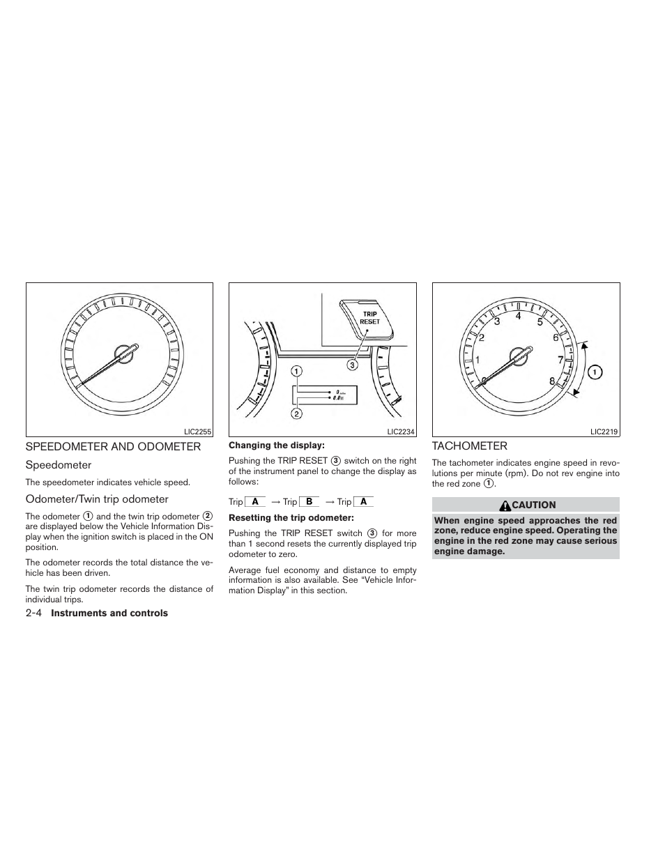 Speedometer and odometer -4 tachometer -4 | NISSAN 2014 Pathfinder - Owner's Manual User Manual | Page 91 / 492