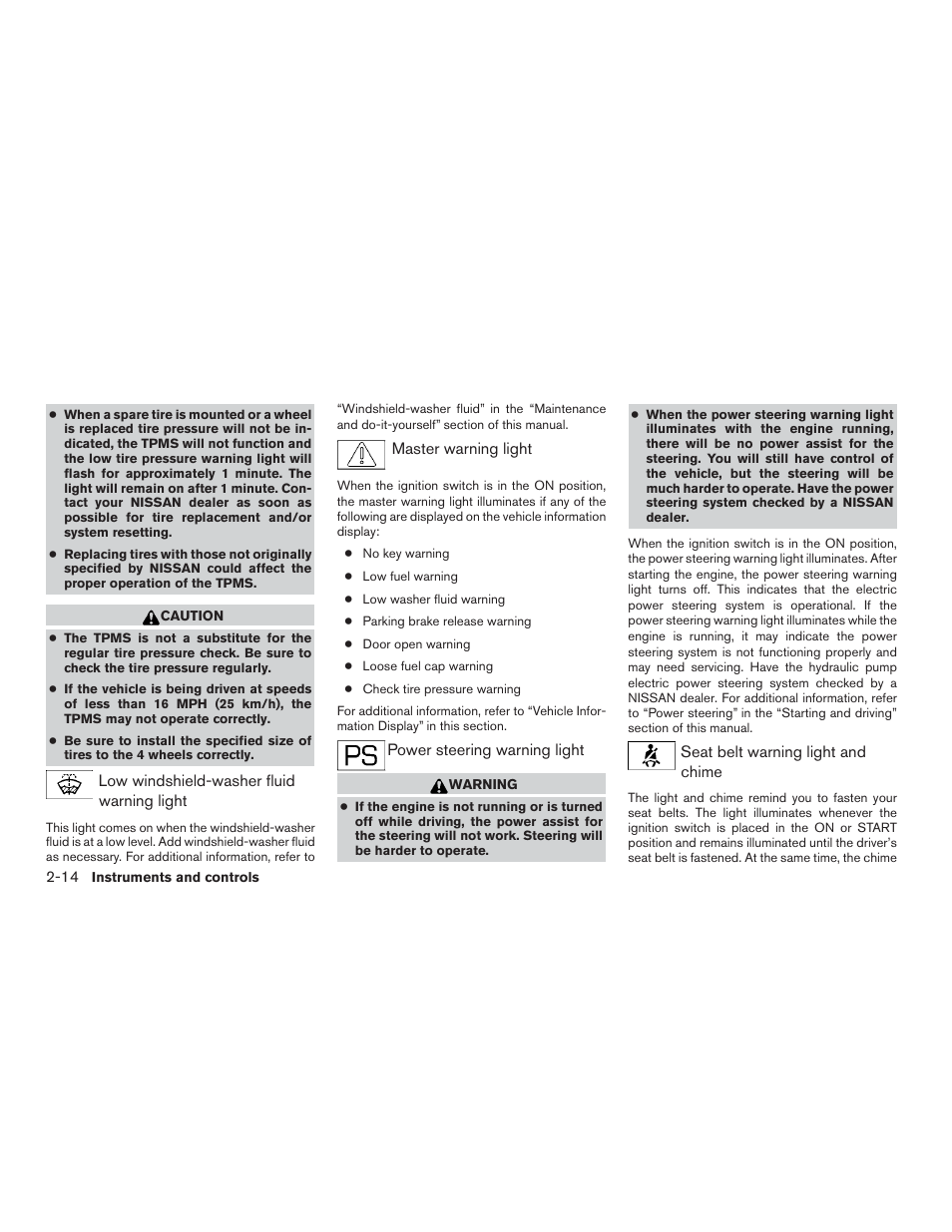NISSAN 2015 Pathfinder - Owner's Manual User Manual | Page 105 / 516
