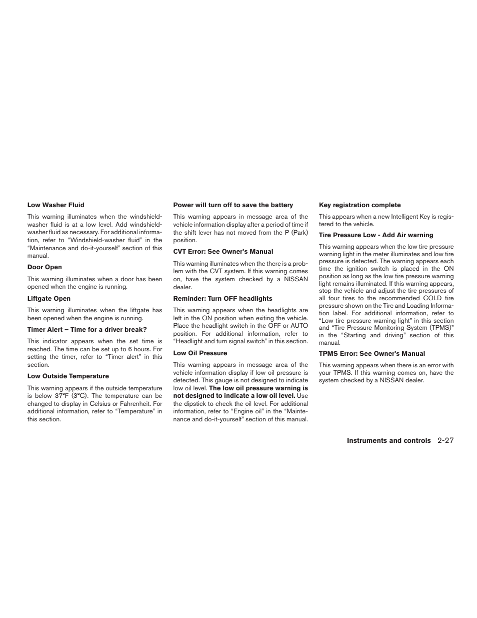NISSAN 2015 Pathfinder - Owner's Manual User Manual | Page 118 / 516