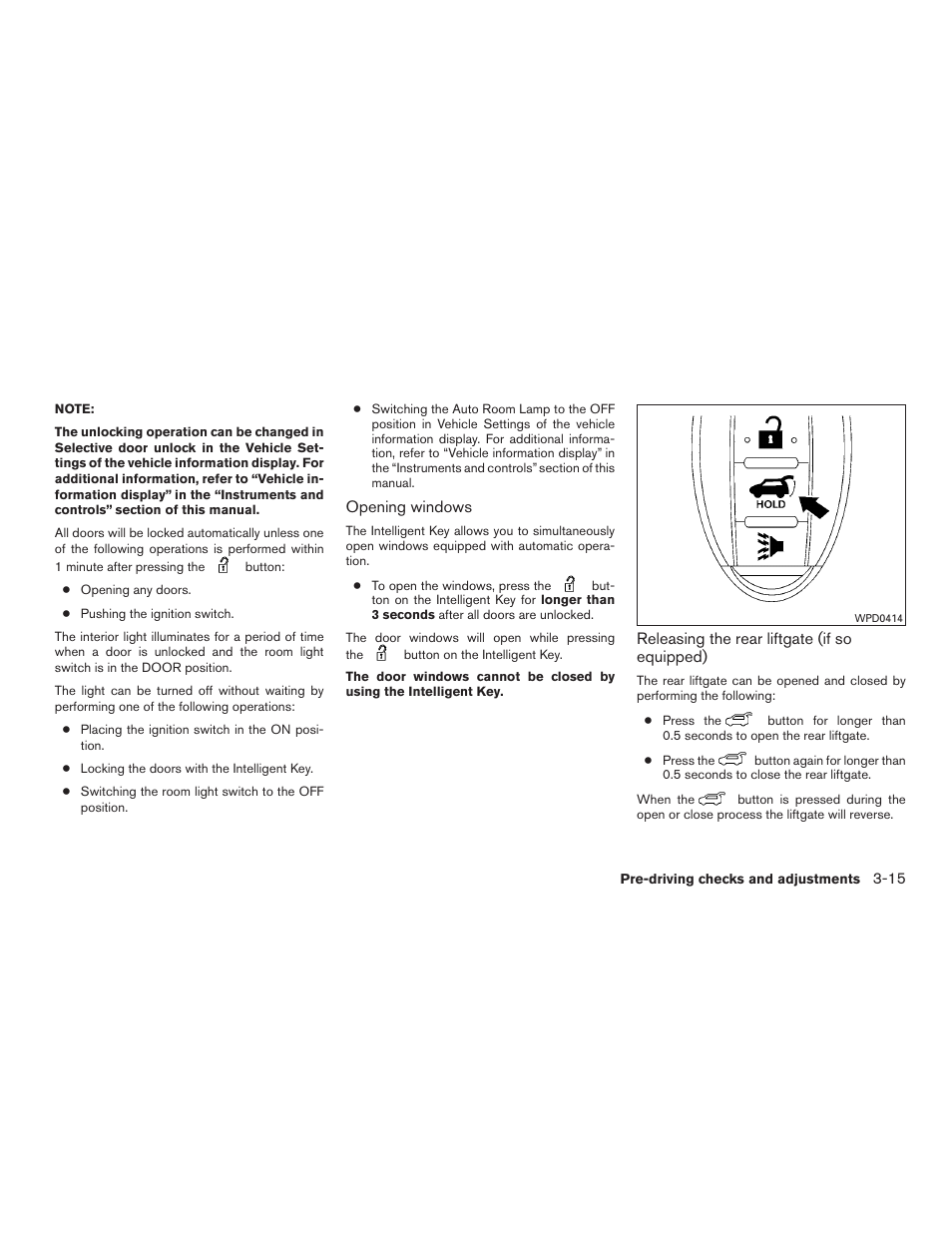 NISSAN 2015 Pathfinder - Owner's Manual User Manual | Page 172 / 516