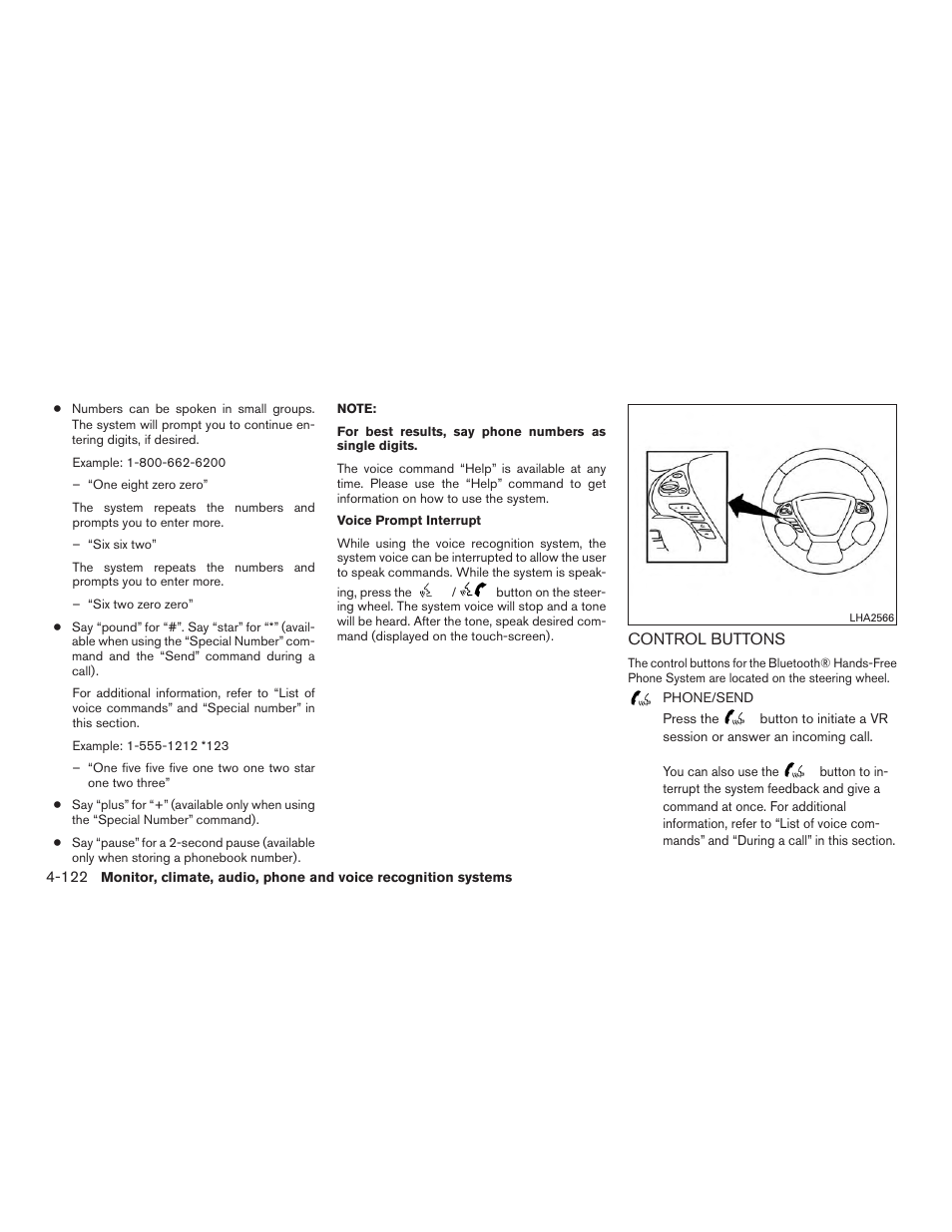 Control buttons -122 | NISSAN 2015 Pathfinder - Owner's Manual User Manual | Page 319 / 516