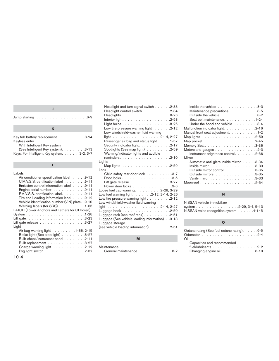 NISSAN 2015 Pathfinder - Owner's Manual User Manual | Page 511 / 516