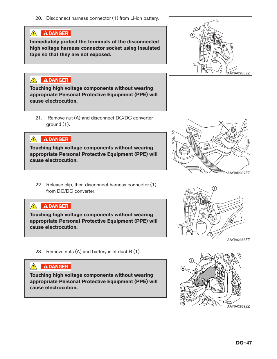 NISSAN 2014 Pathfinder Hybrid - Dismantling Guide User Manual | Page 47 / 50