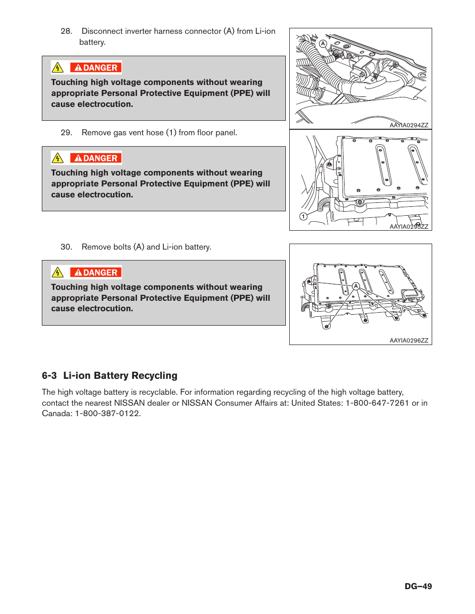 3 li-ion battery recycling | NISSAN 2014 Pathfinder Hybrid - Dismantling Guide User Manual | Page 49 / 50
