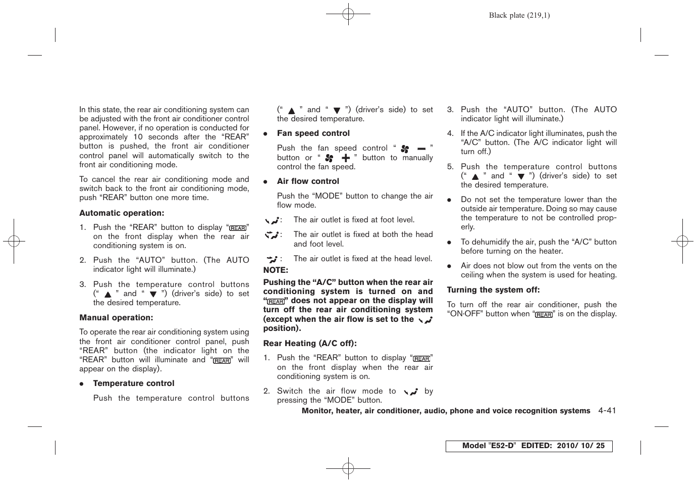 NISSAN 2011 Quest - Owner's Manual User Manual | Page 225 / 477