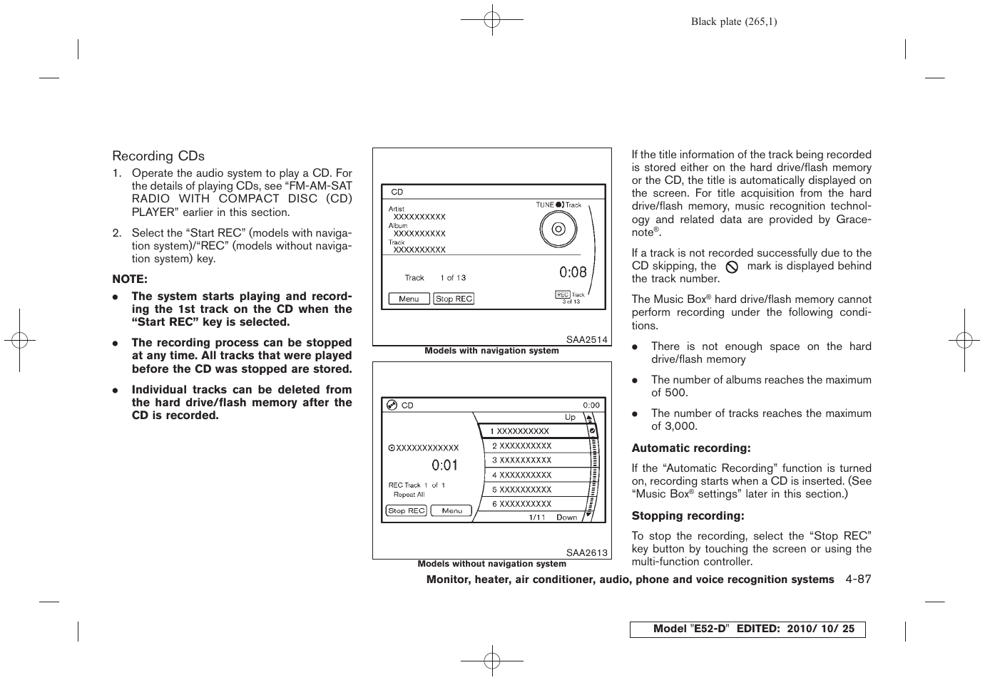 NISSAN 2011 Quest - Owner's Manual User Manual | Page 271 / 477