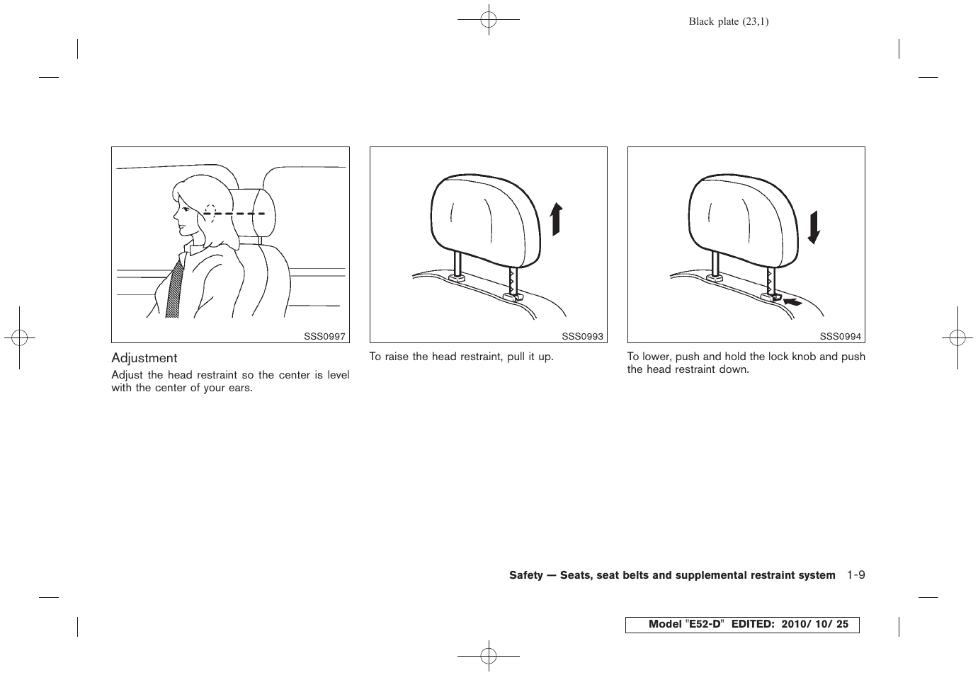 NISSAN 2011 Quest - Owner's Manual User Manual | Page 29 / 477