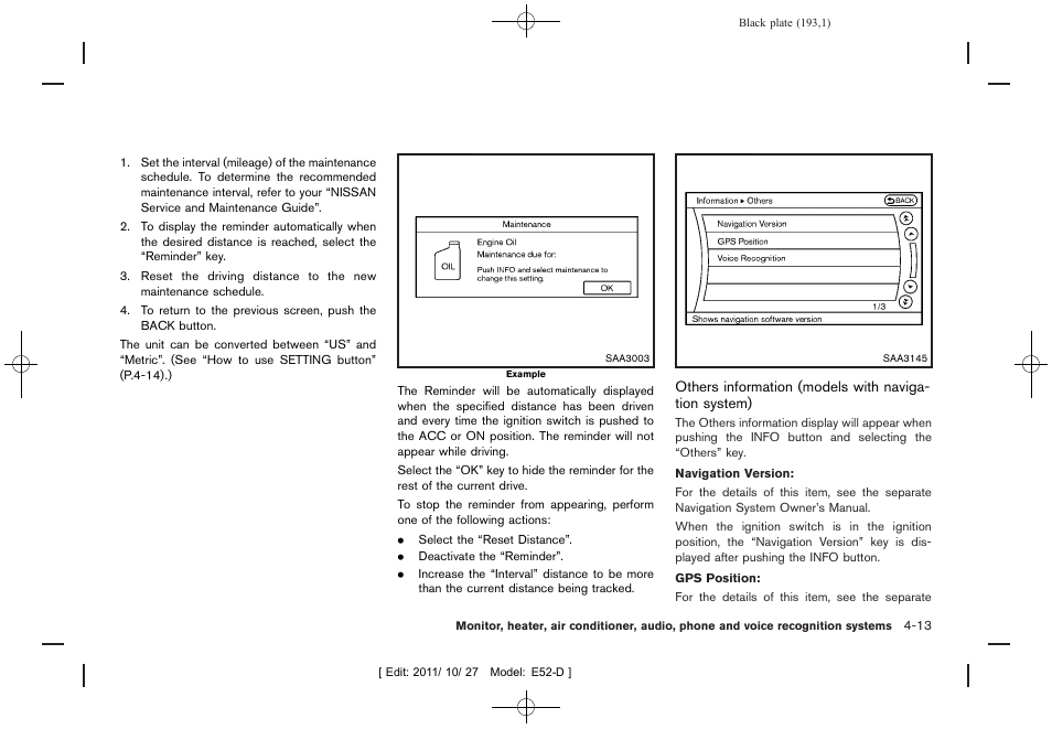 NISSAN 2012 Quest - Owner's Manual User Manual | Page 196 / 476