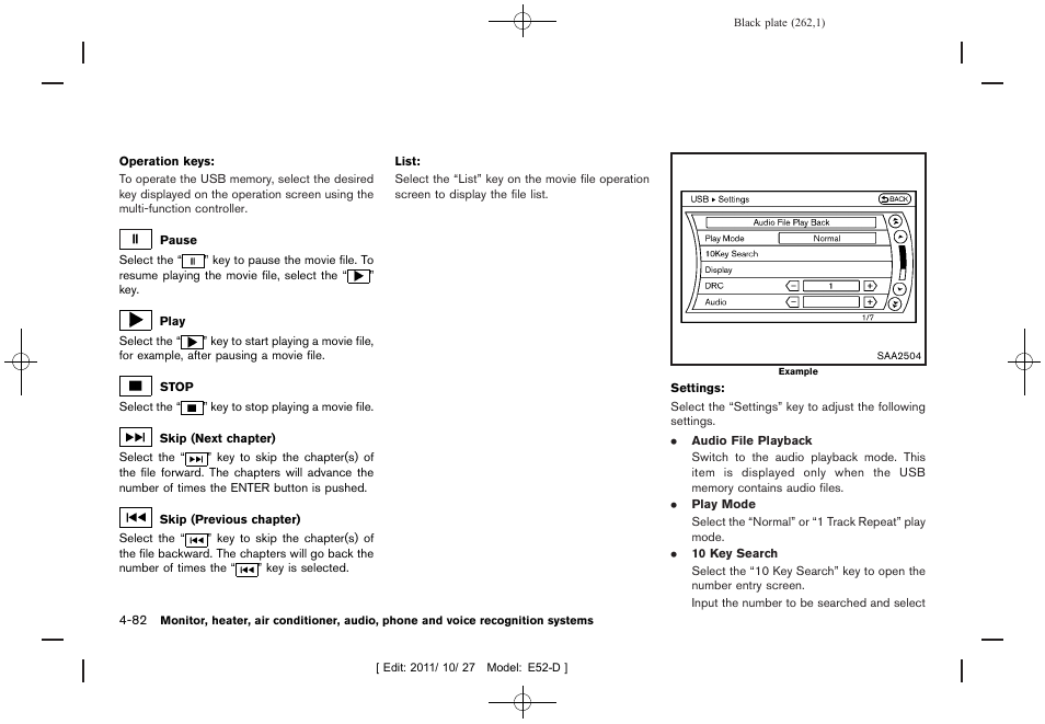 NISSAN 2012 Quest - Owner's Manual User Manual | Page 265 / 476