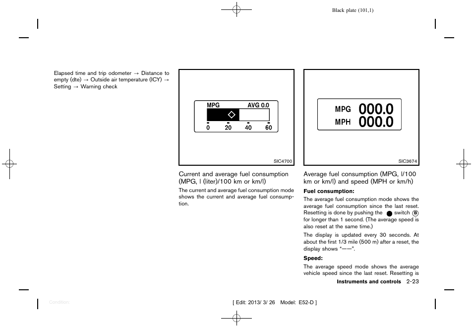 NISSAN 2013 Quest - Owner's Manual User Manual | Page 105 / 485