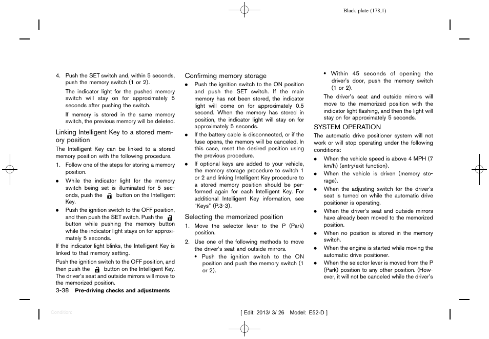 NISSAN 2013 Quest - Owner's Manual User Manual | Page 182 / 485