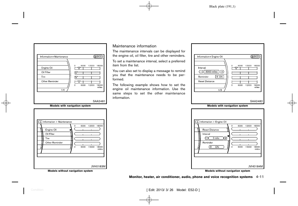 NISSAN 2013 Quest - Owner's Manual User Manual | Page 195 / 485