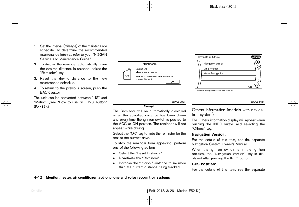 NISSAN 2013 Quest - Owner's Manual User Manual | Page 196 / 485