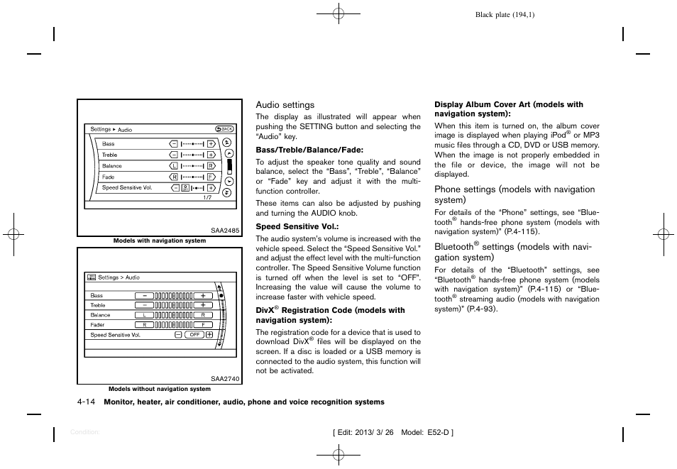 NISSAN 2013 Quest - Owner's Manual User Manual | Page 198 / 485