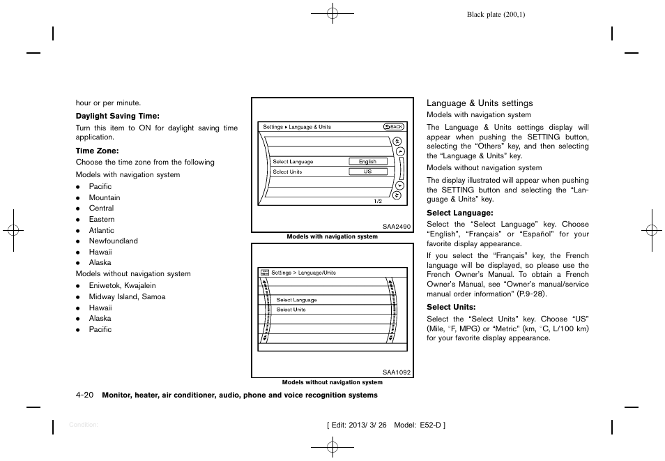 NISSAN 2013 Quest - Owner's Manual User Manual | Page 204 / 485