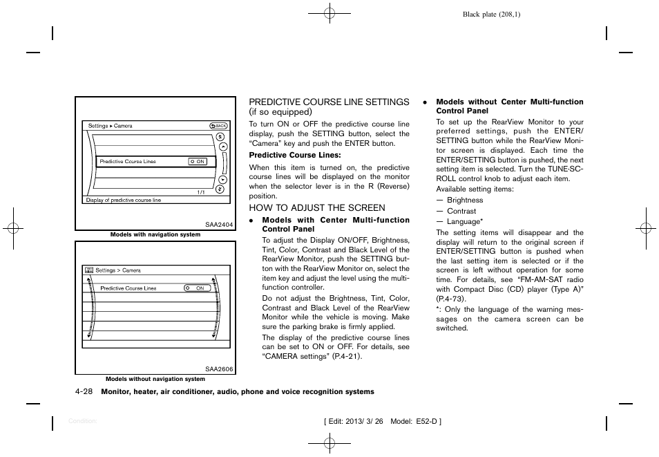 NISSAN 2013 Quest - Owner's Manual User Manual | Page 212 / 485