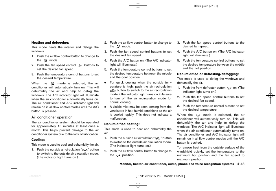 NISSAN 2013 Quest - Owner's Manual User Manual | Page 227 / 485