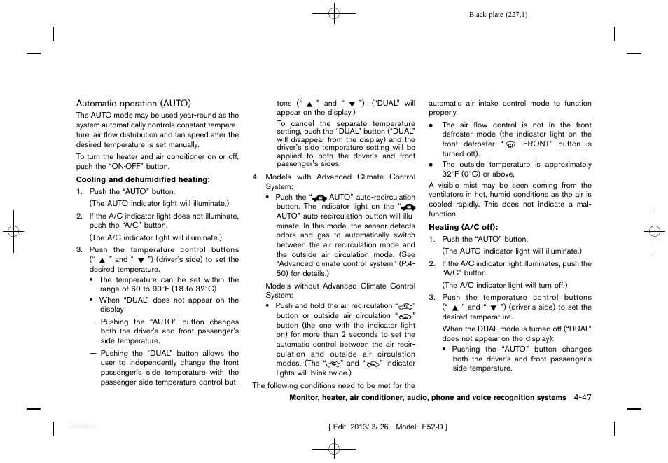 NISSAN 2013 Quest - Owner's Manual User Manual | Page 231 / 485